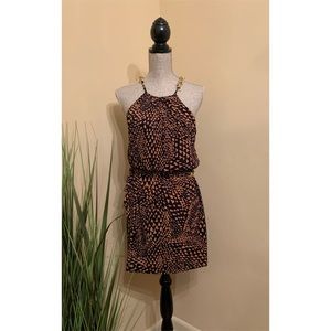 TeezeMe Blue/Peach Sleeveless Dress